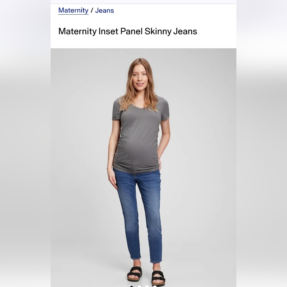 GAP Inset Panel Skinny Maternity Jeans